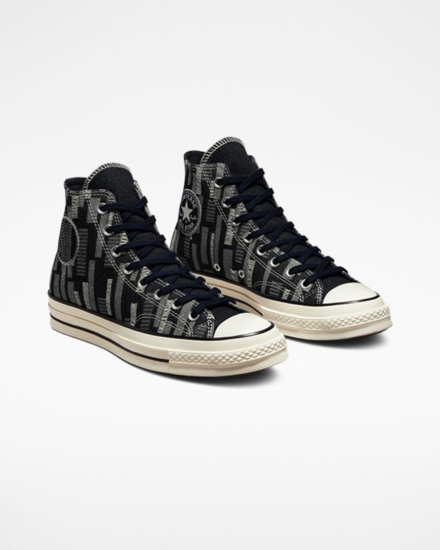 Pánské Boty Vysoké Converse Chuck 70 Workwear Denim Černé | CZ EXCQ42